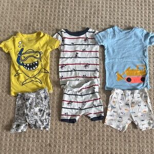 Bundle of (3) GAP Kids Pajama Set with Shark and Submarine Designs, Sizes 4 & 5